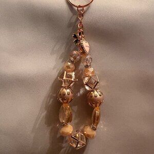 Blush Crystal Elegance Keychain